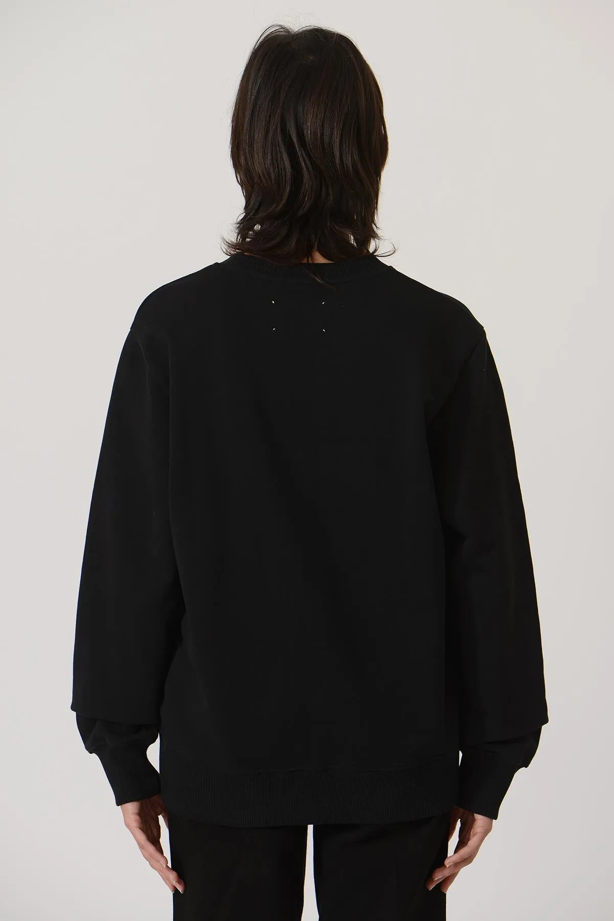 Early High-Stitch Logo Sweat - Black