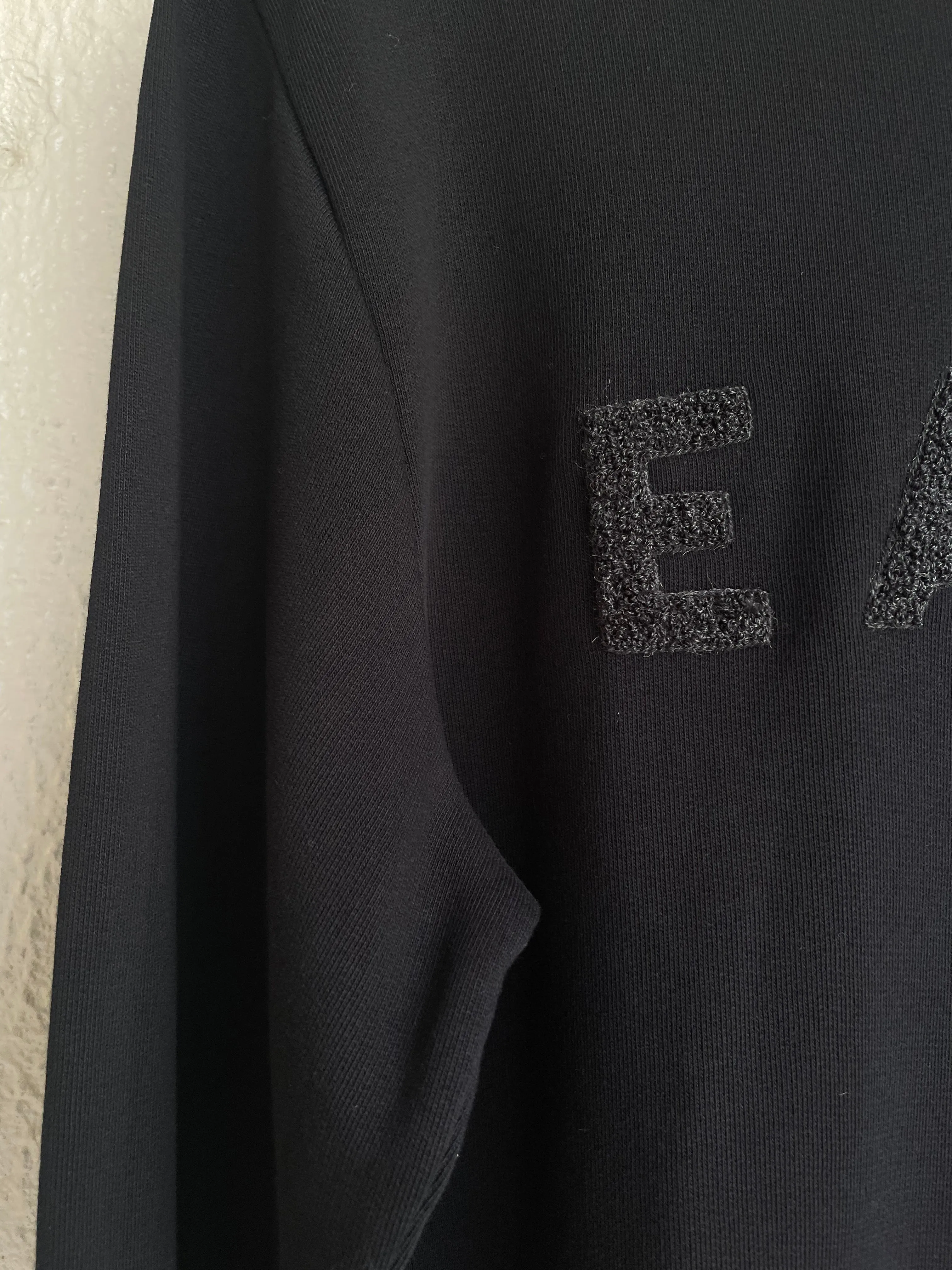 Early High-Stitch Logo Sweat - Black