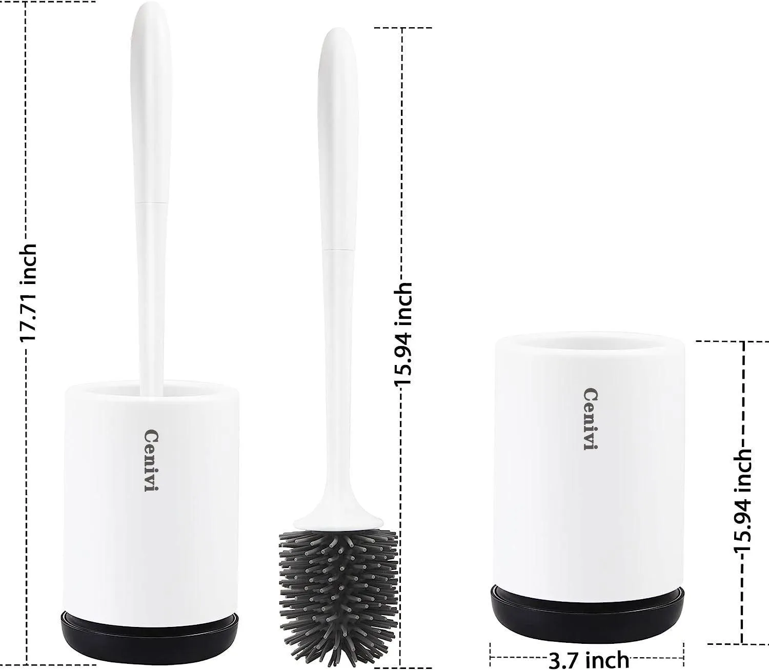 Elegant Non-Stick Toilet Brush with Soft Plastic Head