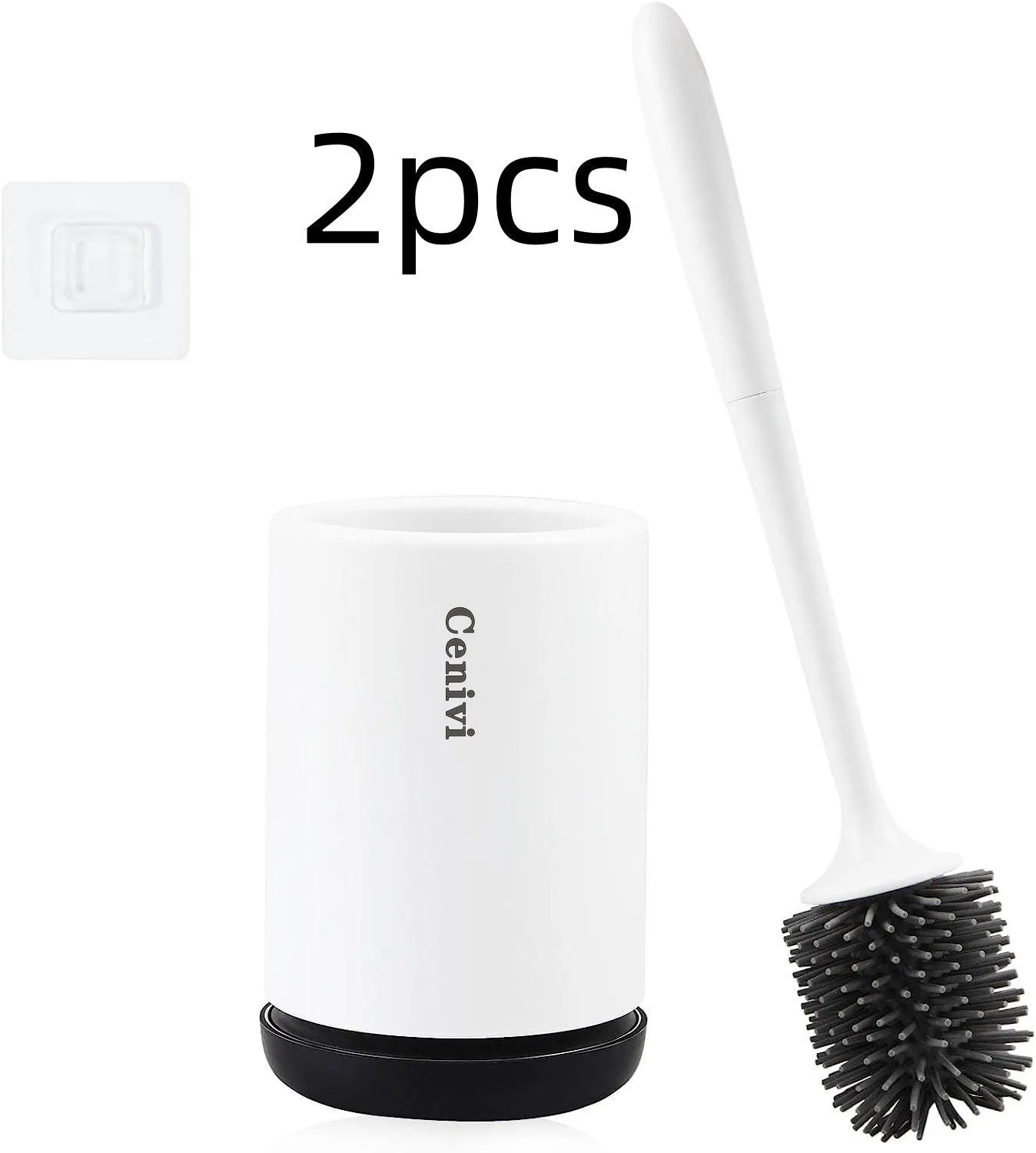 Elegant Non-Stick Toilet Brush with Soft Plastic Head