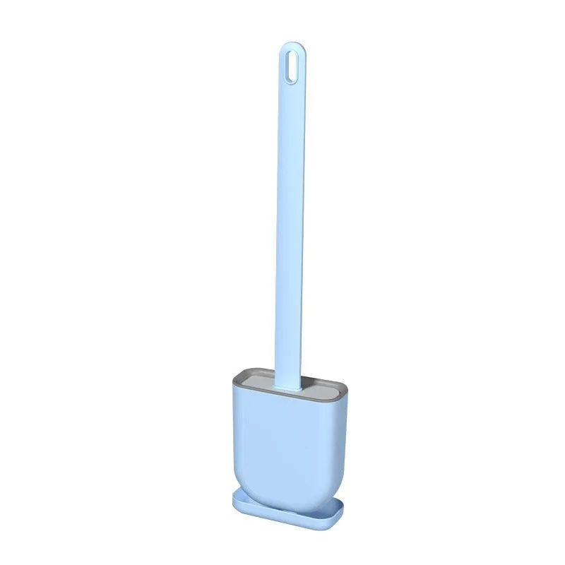 Ergonomic Wall-Mounted Silicone Toilet Brush Set with No Dead Angle Design