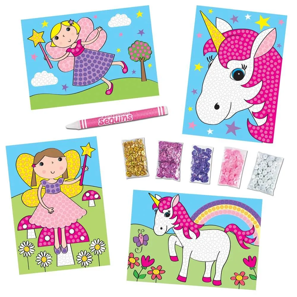 Fairies and Unicorns Sensational Sequins Activity Pack