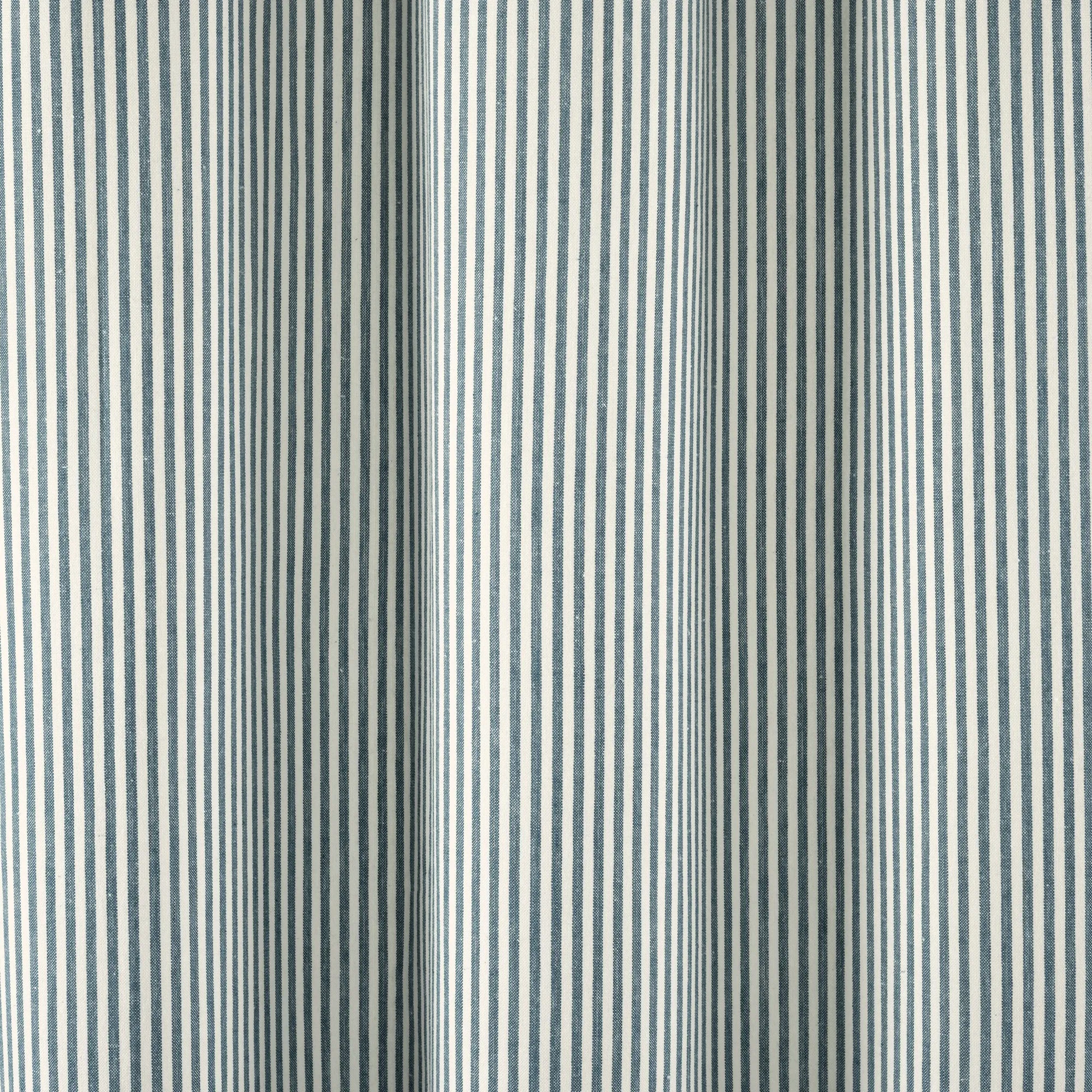 Farmhouse Vintage Stripe Yarn Dyed Recycled Cotton Shower Curtain