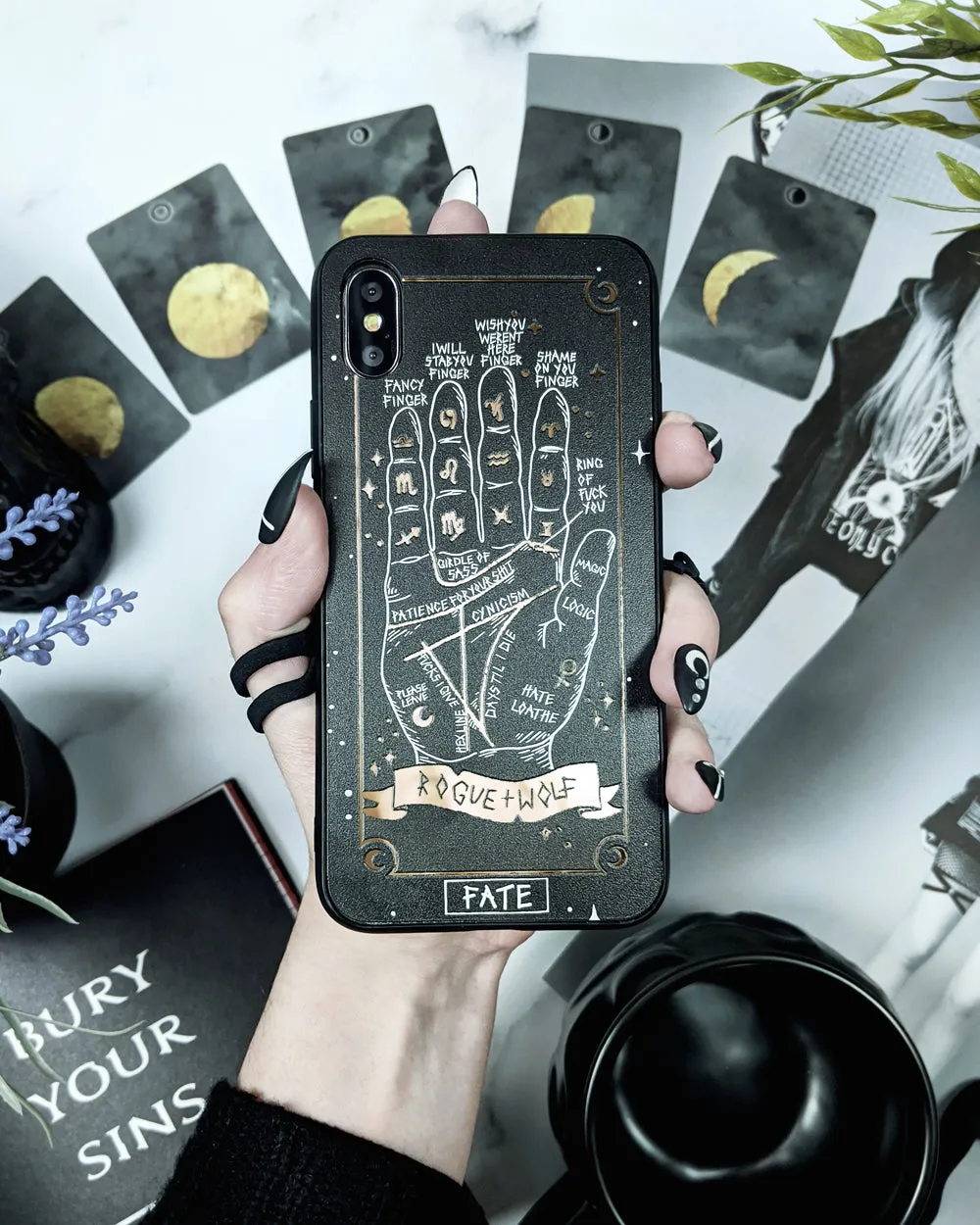 Fate Tarot Phone Case - Mirror Gold Details