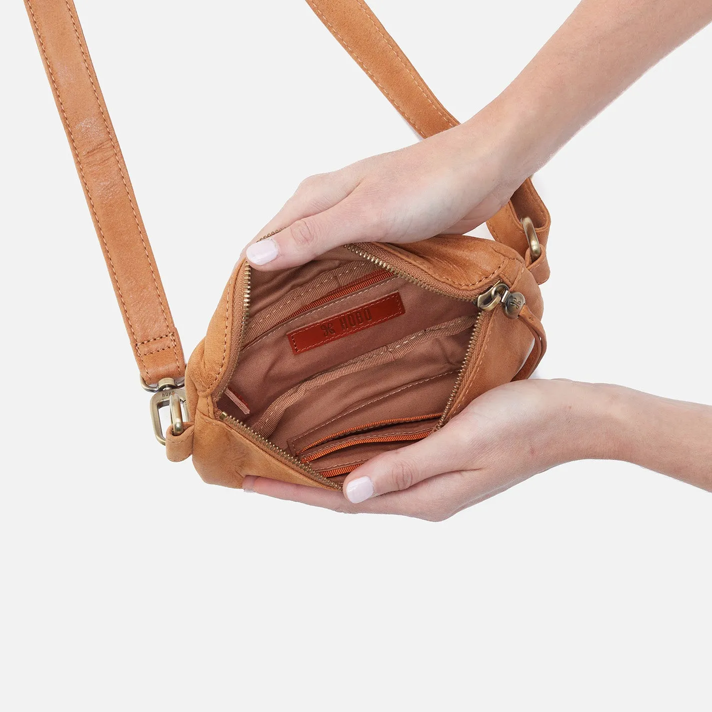 Fern Belt Bag In Buffed Leather - Whiskey