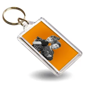 G1 Rectangular Blank Plastic Photo Insert Keyring - 50 x 30mm - Pack of 50