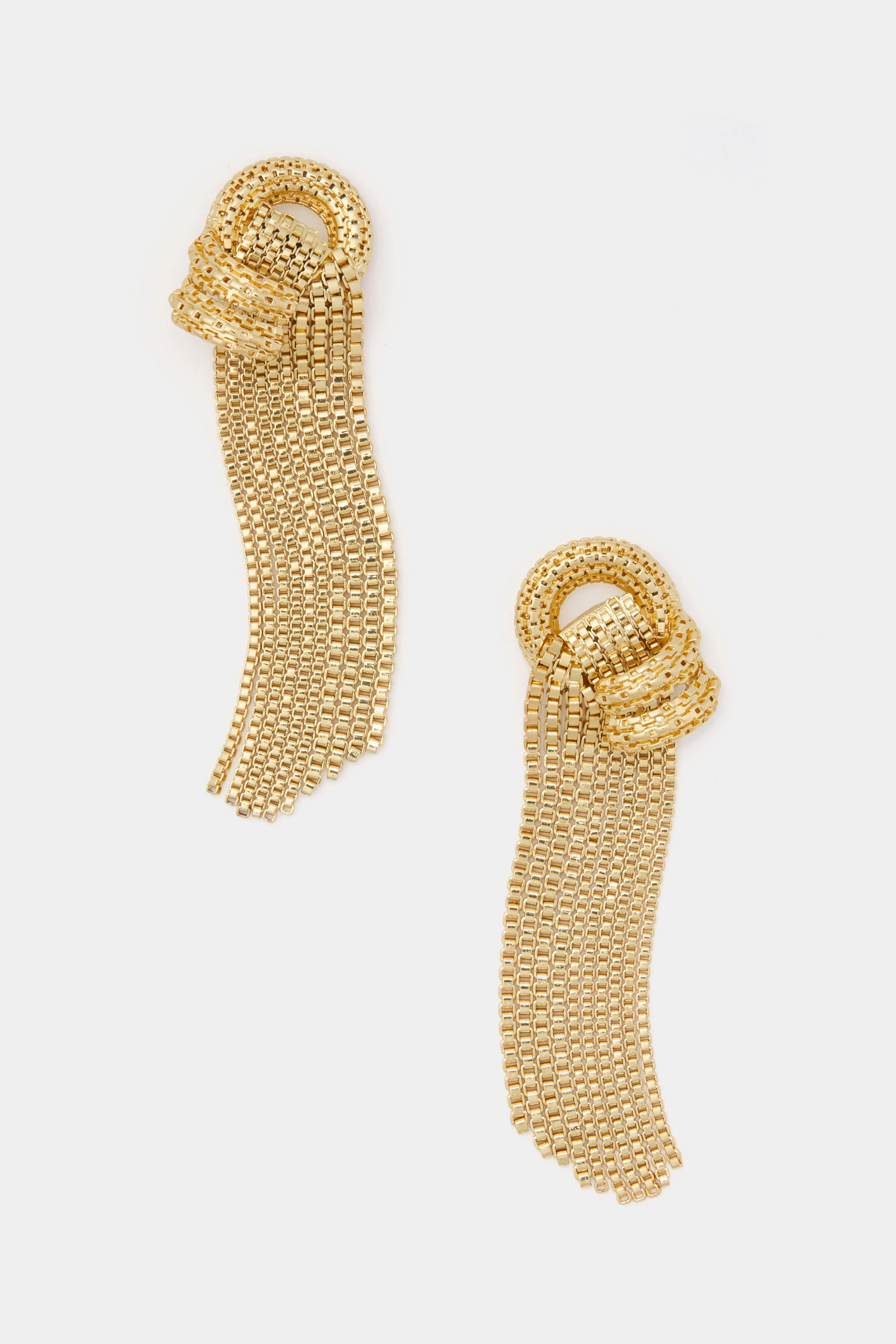 Gold Box Chain Ryan Earrings