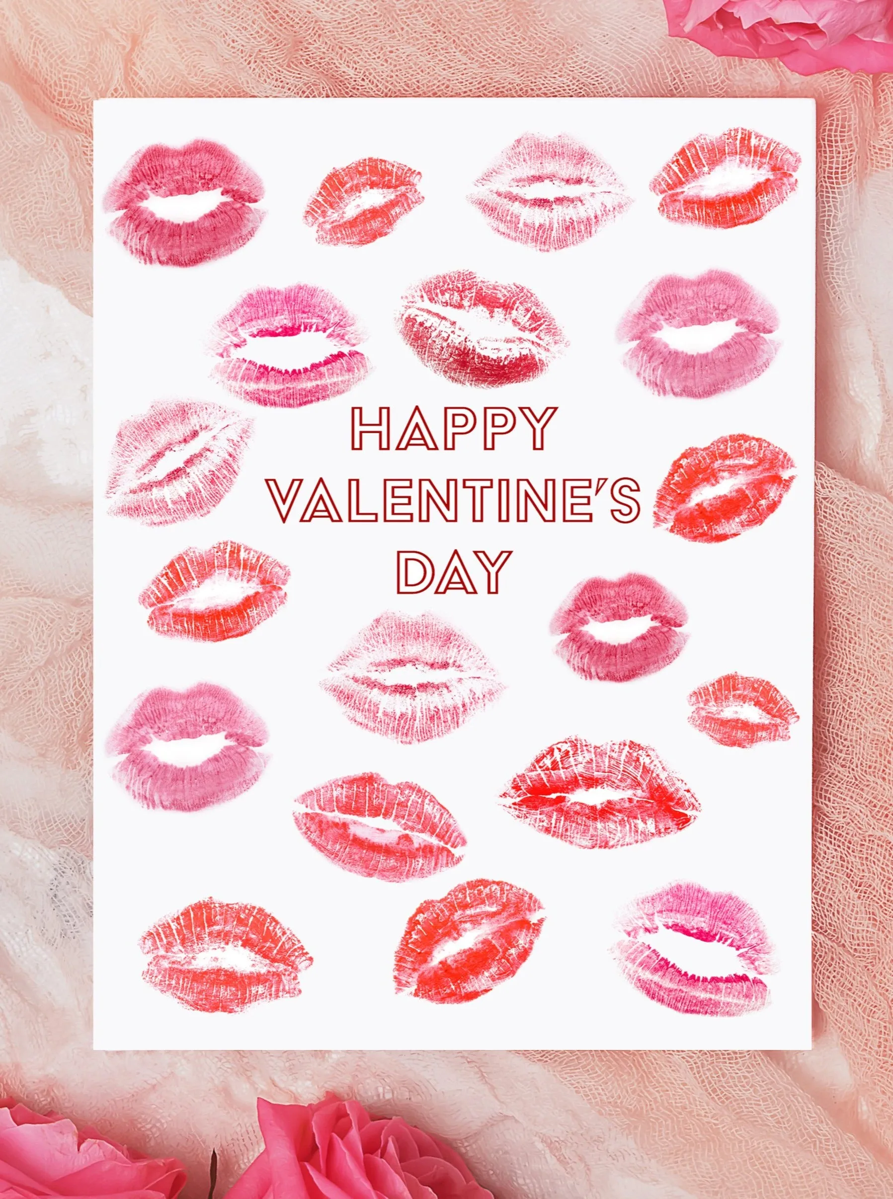 Happy Valentine's Day Kisses Card Set