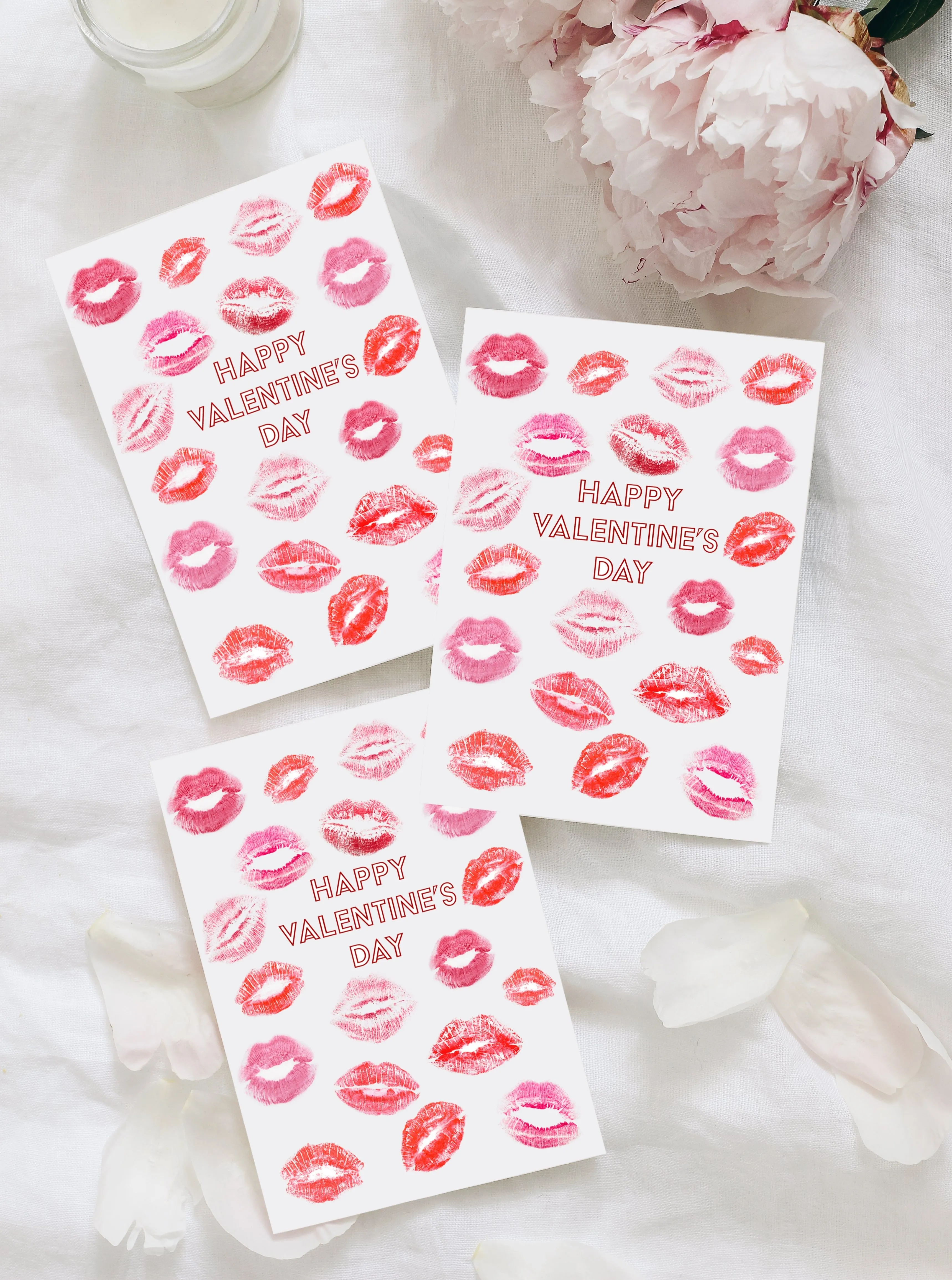 Happy Valentine's Day Kisses Card Set