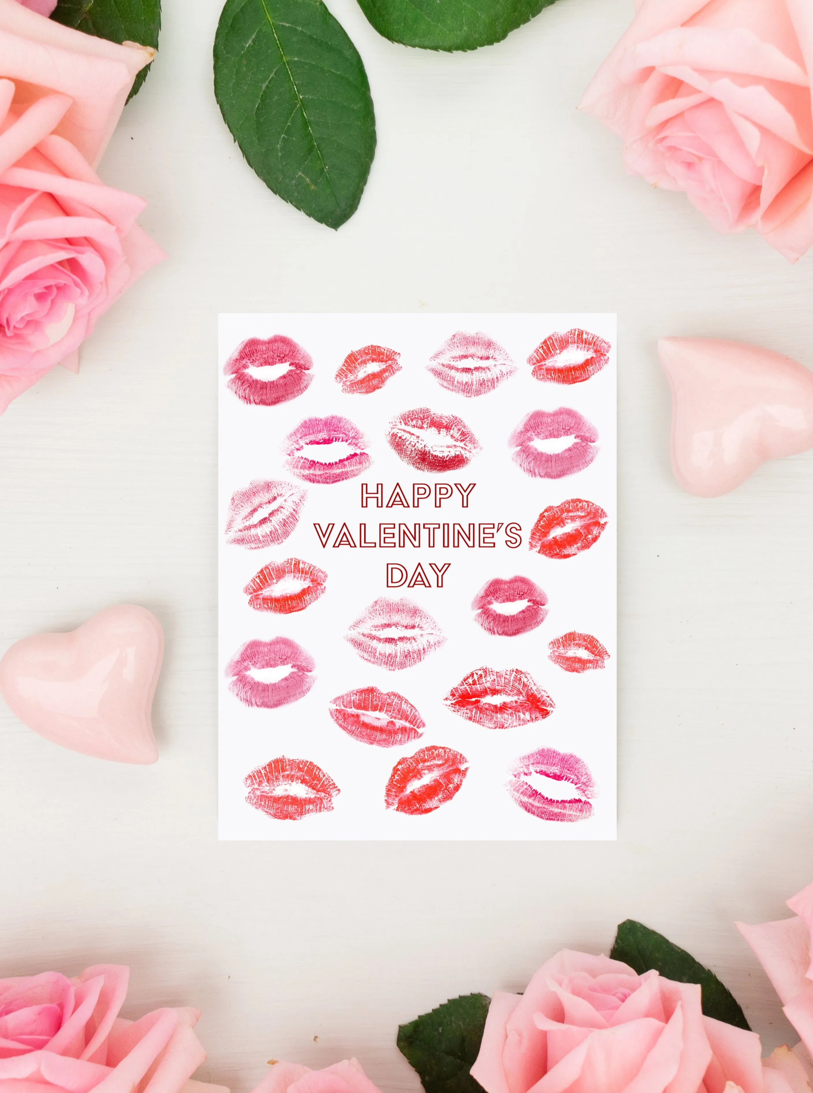 Happy Valentine's Day Kisses Card Set