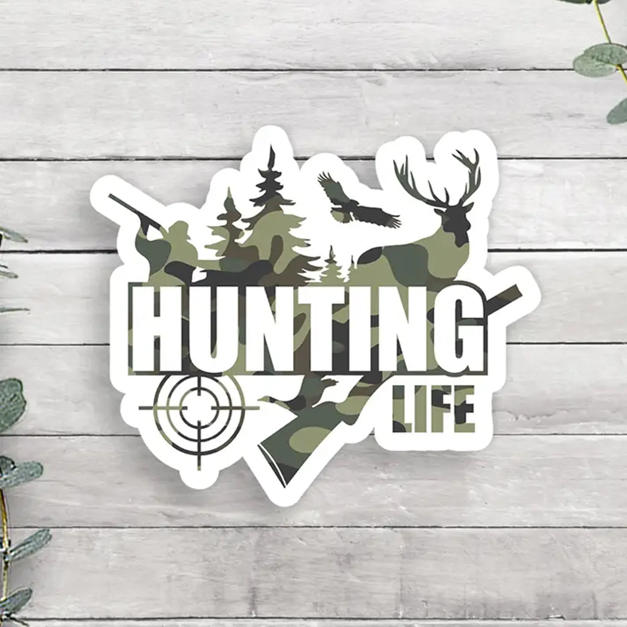 Hunting Life Camo Vinyl Sticker