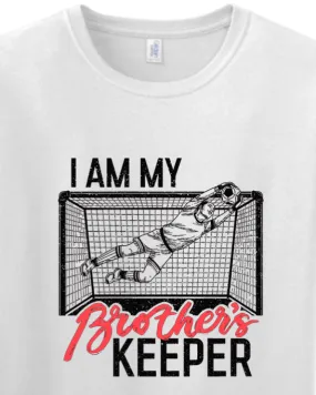 I am my Brother's Keeper - Catholic Soccer Adult T-shirt