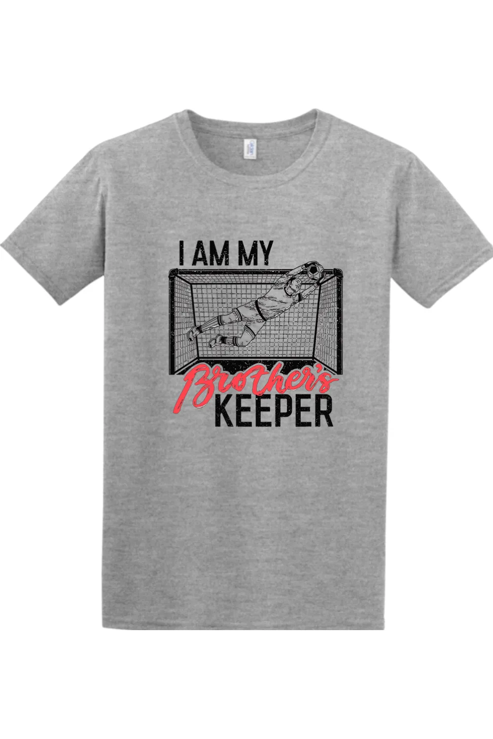 I am my Brother's Keeper - Catholic Soccer Adult T-shirt