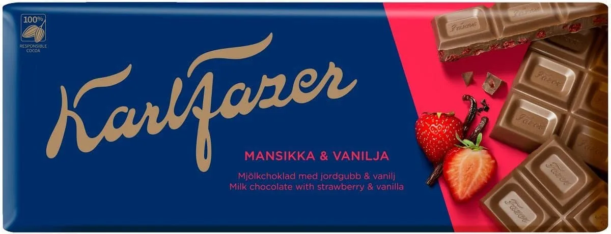 Karl Fazer Strawberry & Vanilla 190g