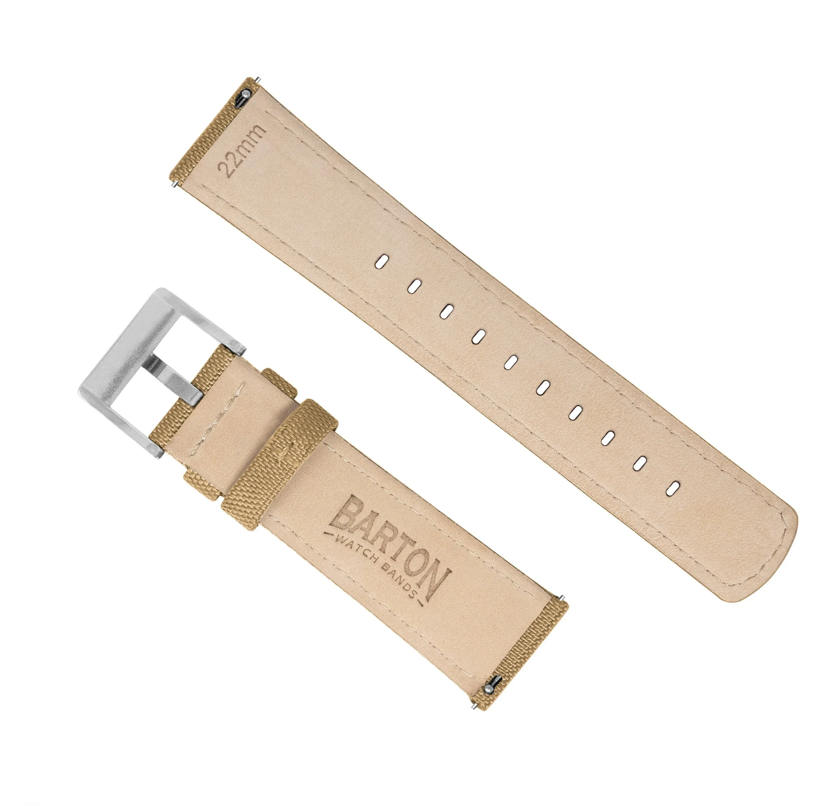 Khaki Tan Sailcloth Quick Release Watch Band