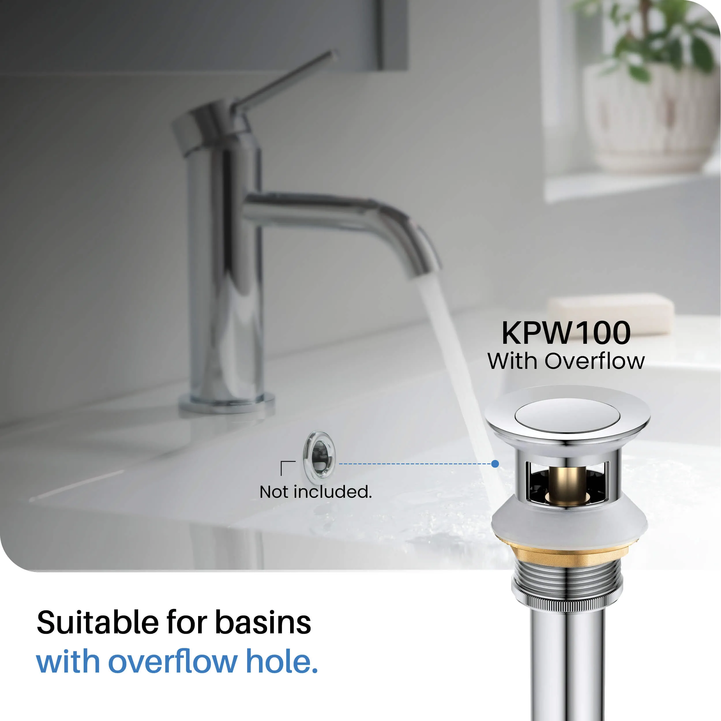 KIBI Circular 8″ Bathroom Widespread Faucet with Drain Assembly – KBF1025