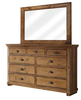 Koge Tan Drawer Dresser and Mirror