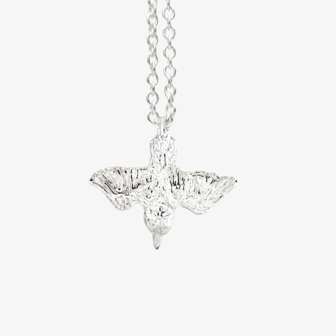 Kotare Bird Necklace - Silver