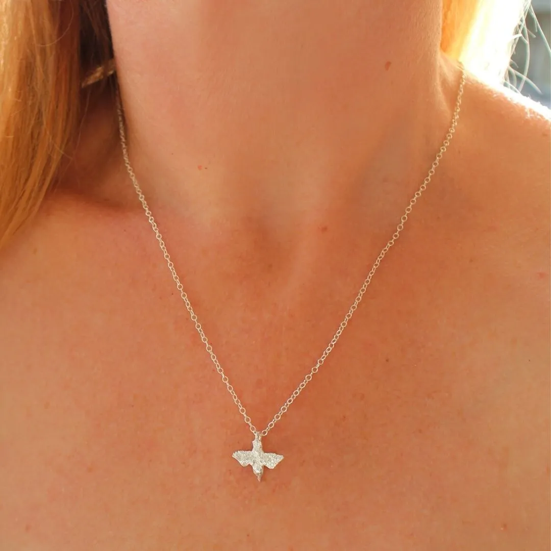 Kotare Bird Necklace - Silver