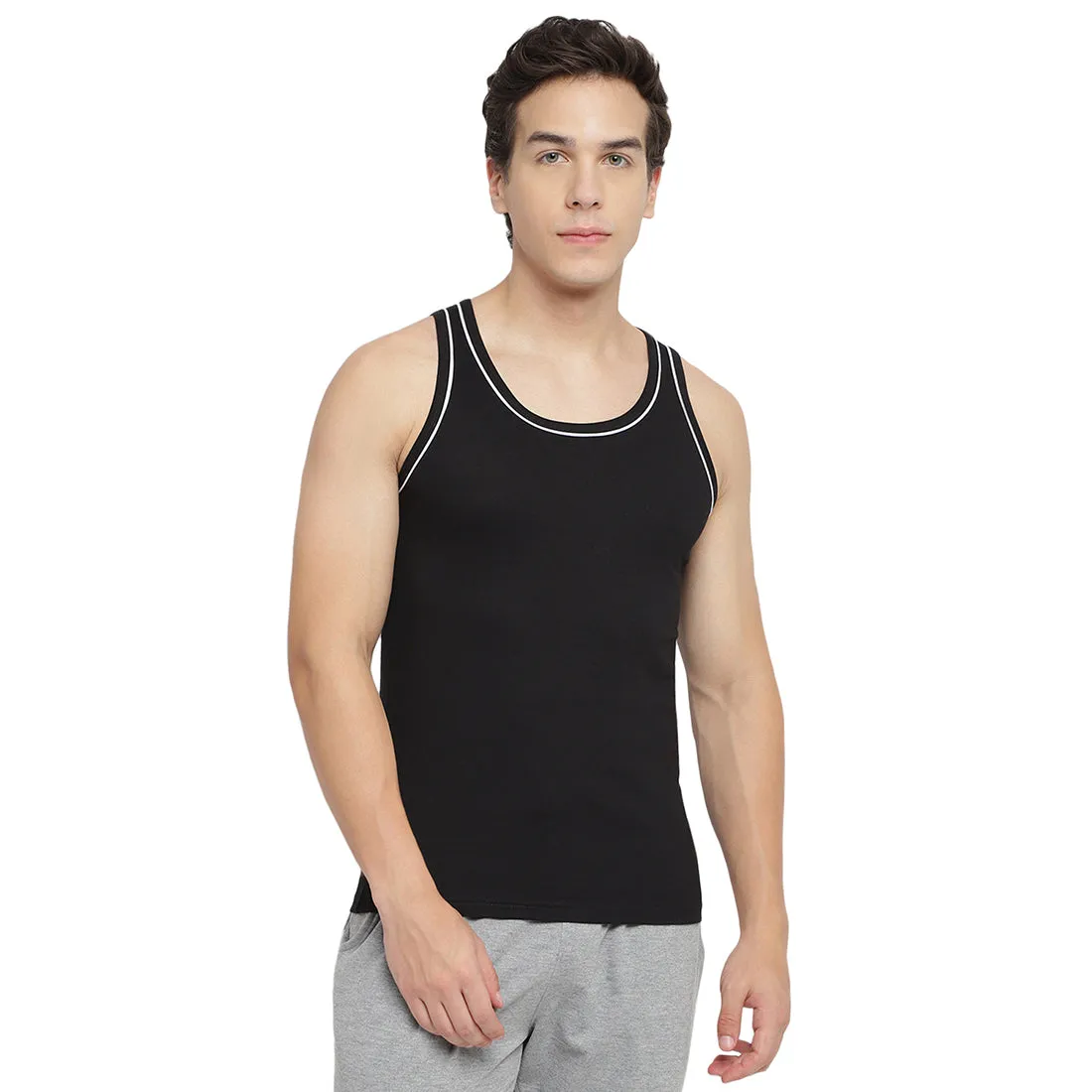 La Intimo 100% Cotton Innerwear Vest for Men