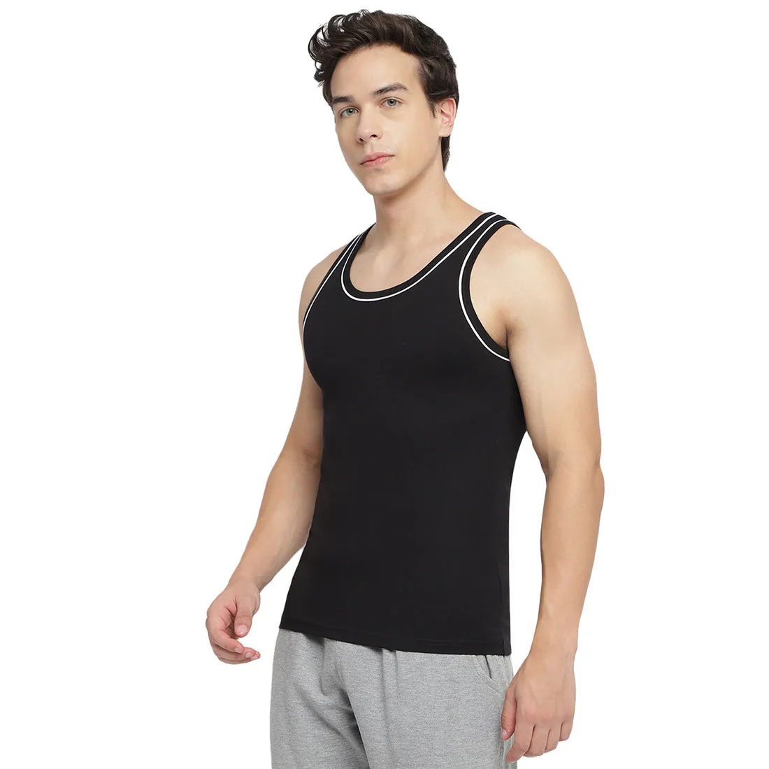 La Intimo 100% Cotton Innerwear Vest for Men