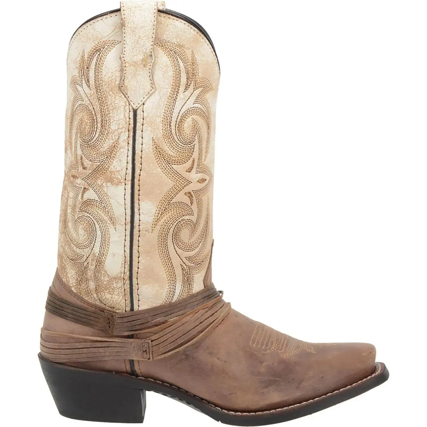 Laredo Myra Sand White Leather Boot 51091