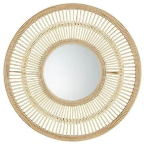 Light Wheel Bamboo Mirror