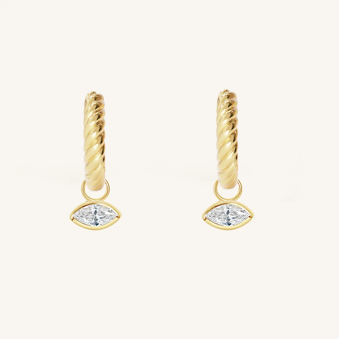 Louvre Charm Hoops