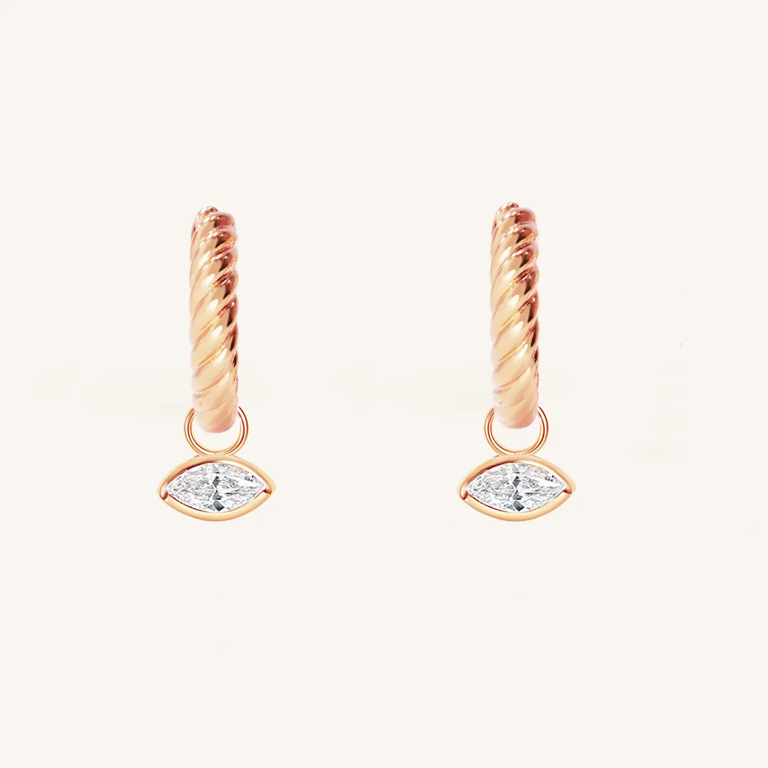 Louvre Charm Hoops