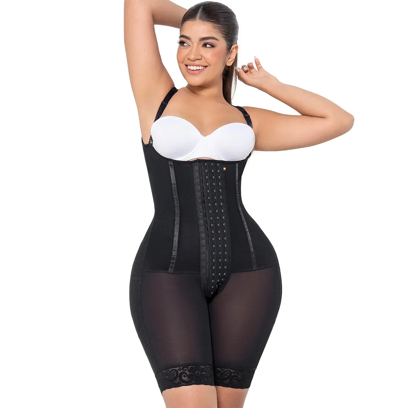 MARIAE RXC333V Fajas Colombianas Reductoras Moldeadoras Daily Use Shapewear Bodysuit High Compression Garment with Inner Elastic Bones