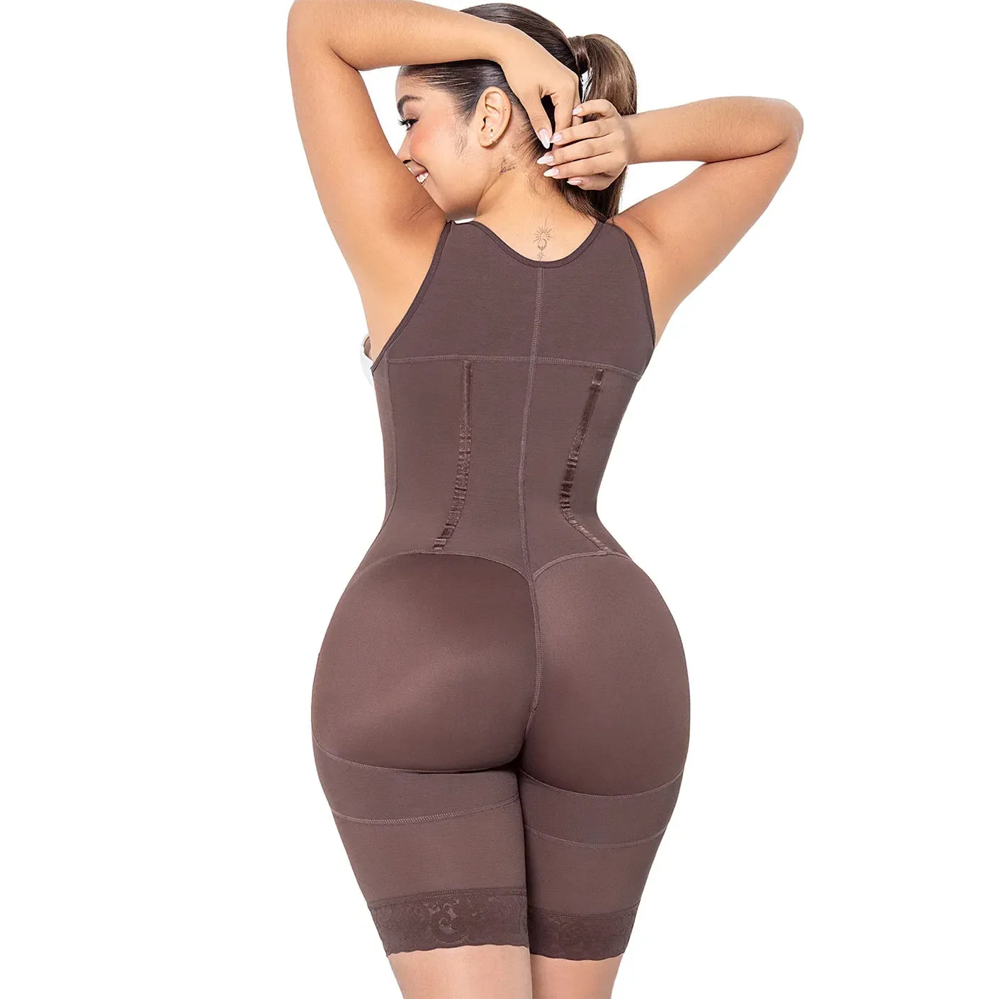 MARIAE RXC333V Fajas Colombianas Reductoras Moldeadoras Daily Use Shapewear Bodysuit High Compression Garment with Inner Elastic Bones