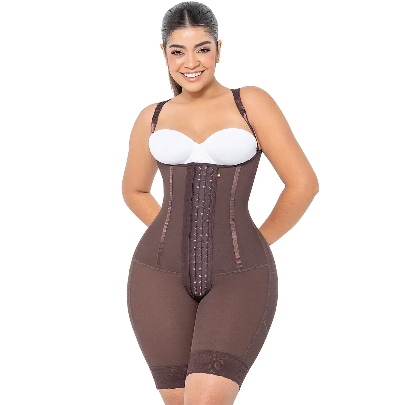 MARIAE RXC333V Fajas Colombianas Reductoras Moldeadoras Daily Use Shapewear Bodysuit High Compression Garment with Inner Elastic Bones