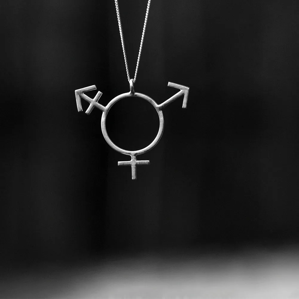 Marsha & James - Trans Symbol Necklace Bronze