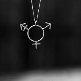 Marsha & James - Trans Symbol Necklace Silver