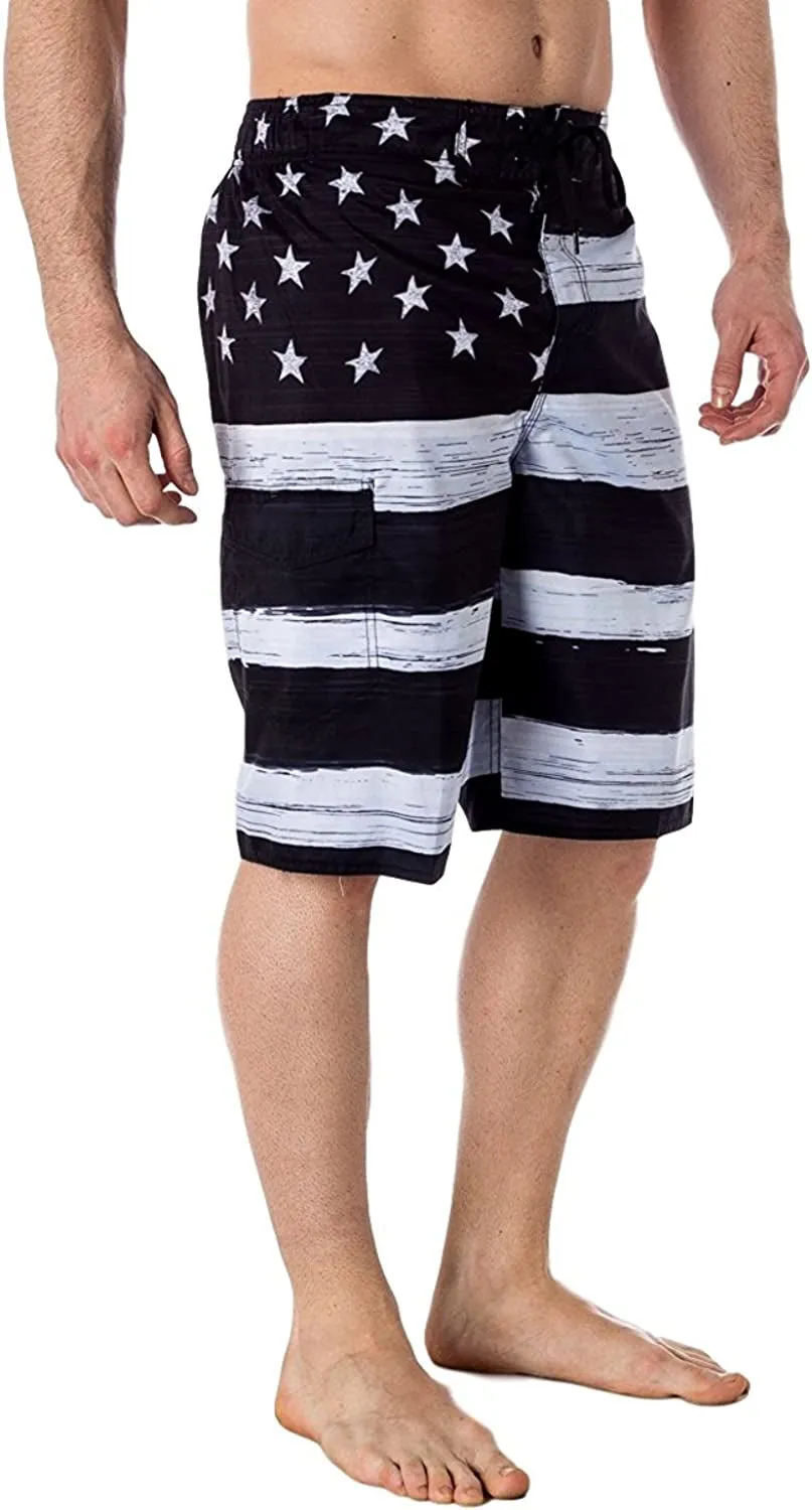 Men's American Flag Inspired Board Shorts