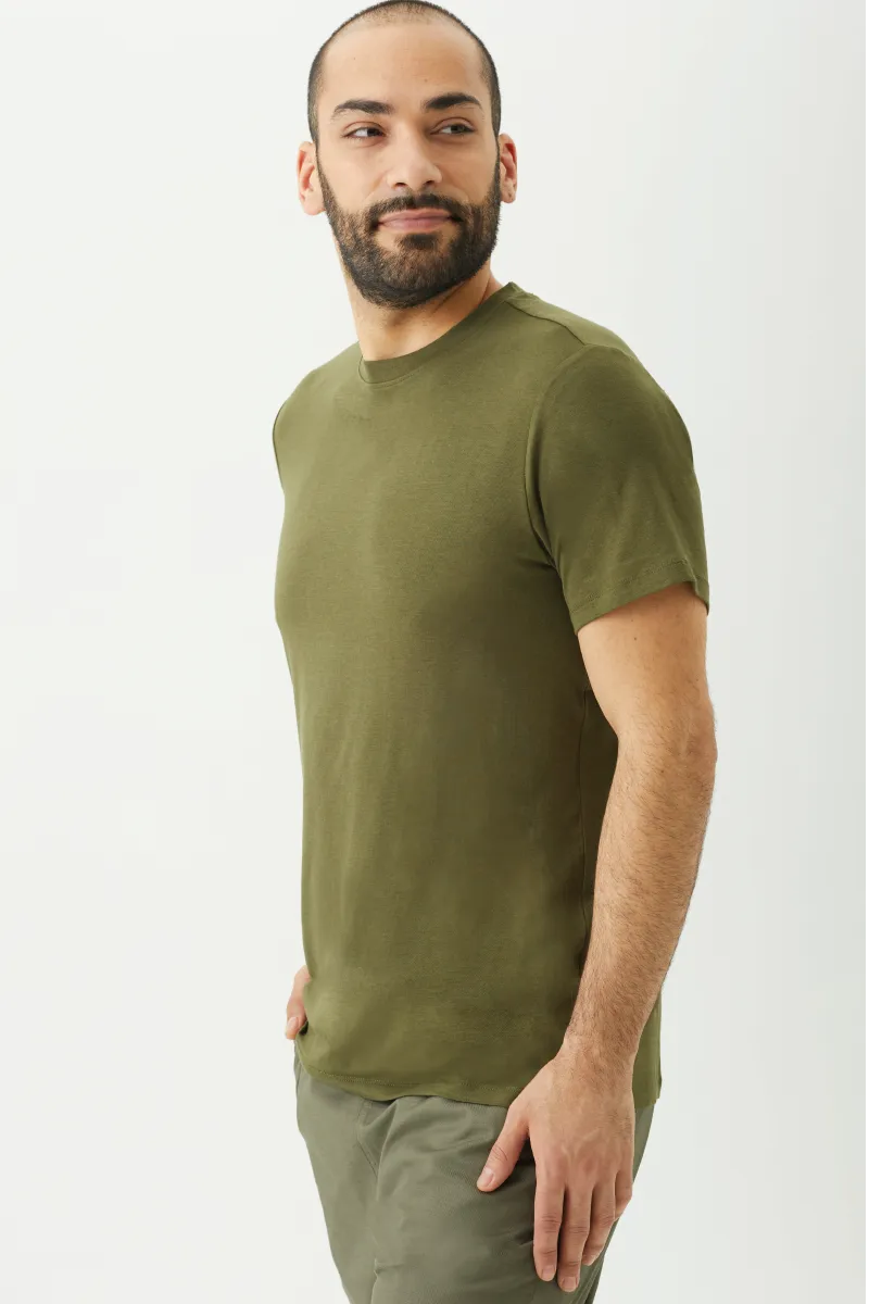 Men's Bamboo Cotton Short-Sleeve Crew Tee-All Sales Final