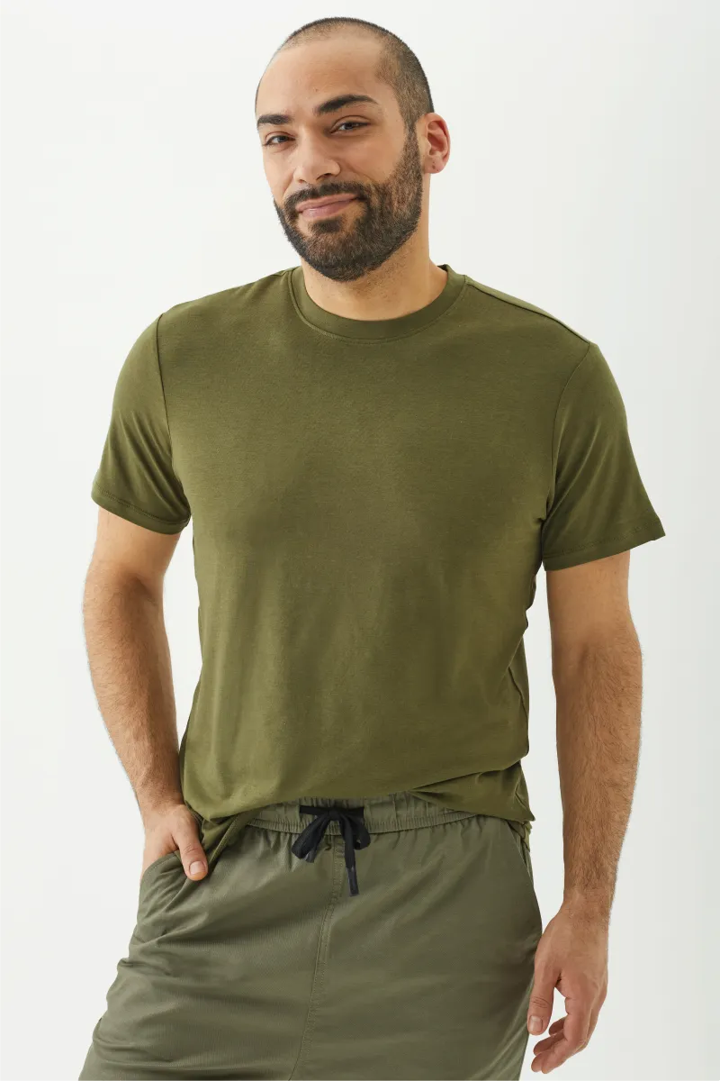 Men's Bamboo Cotton Short-Sleeve Crew Tee-All Sales Final