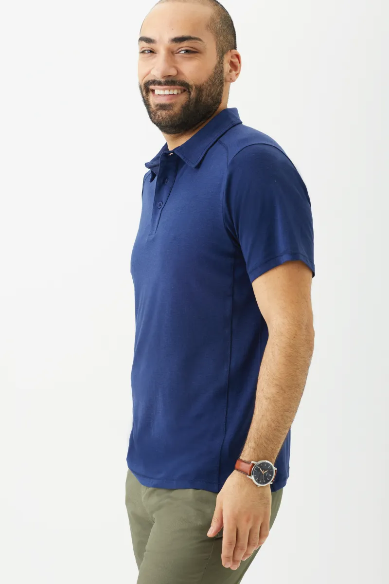 Men's Bamboo Cotton Short-Sleeve Polo Tee-All Sales Final