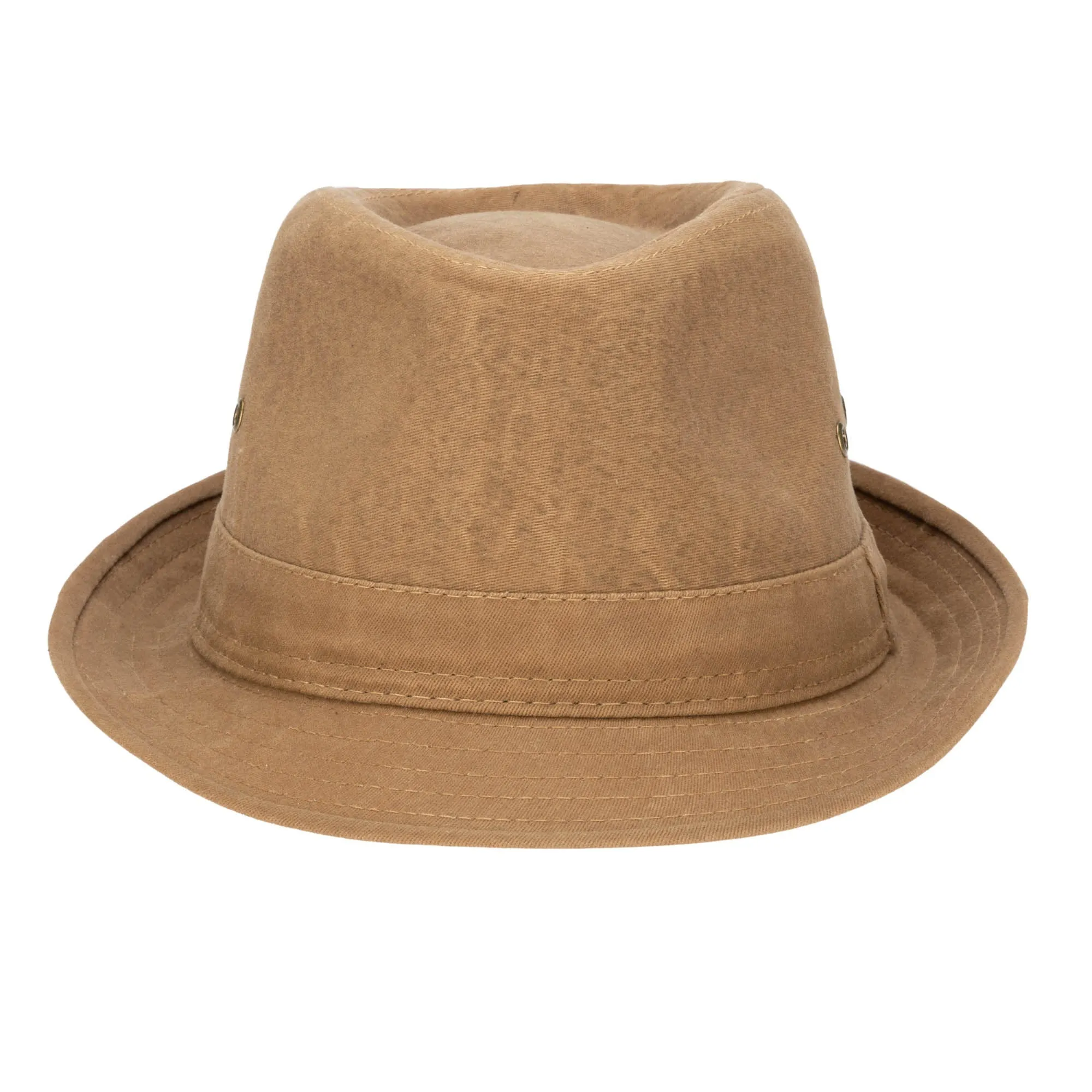 Mens Cut and Sew Waxed Cotton Stingy Brim Fedora