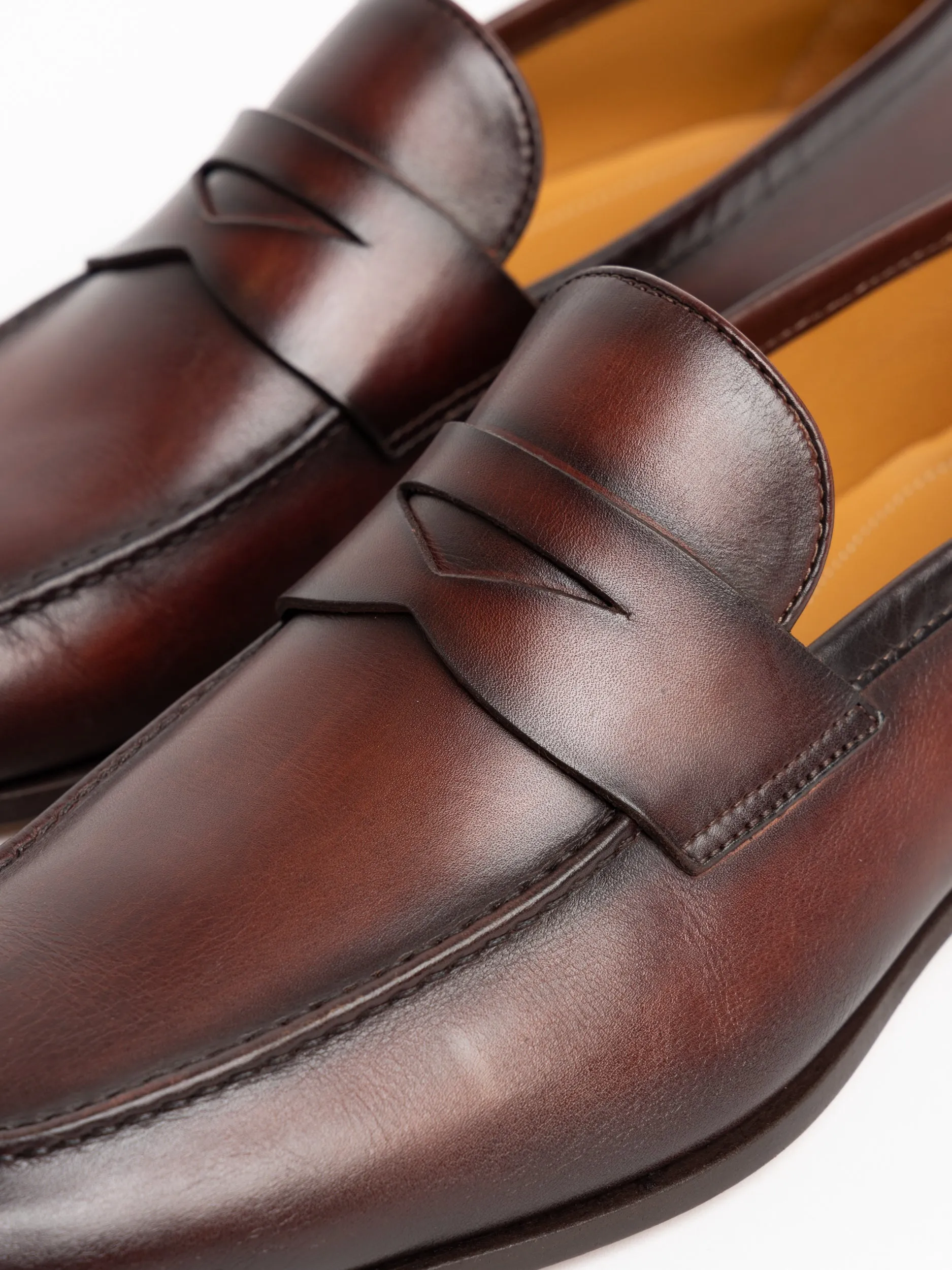 Mid-Brown Leather Maine Loafers