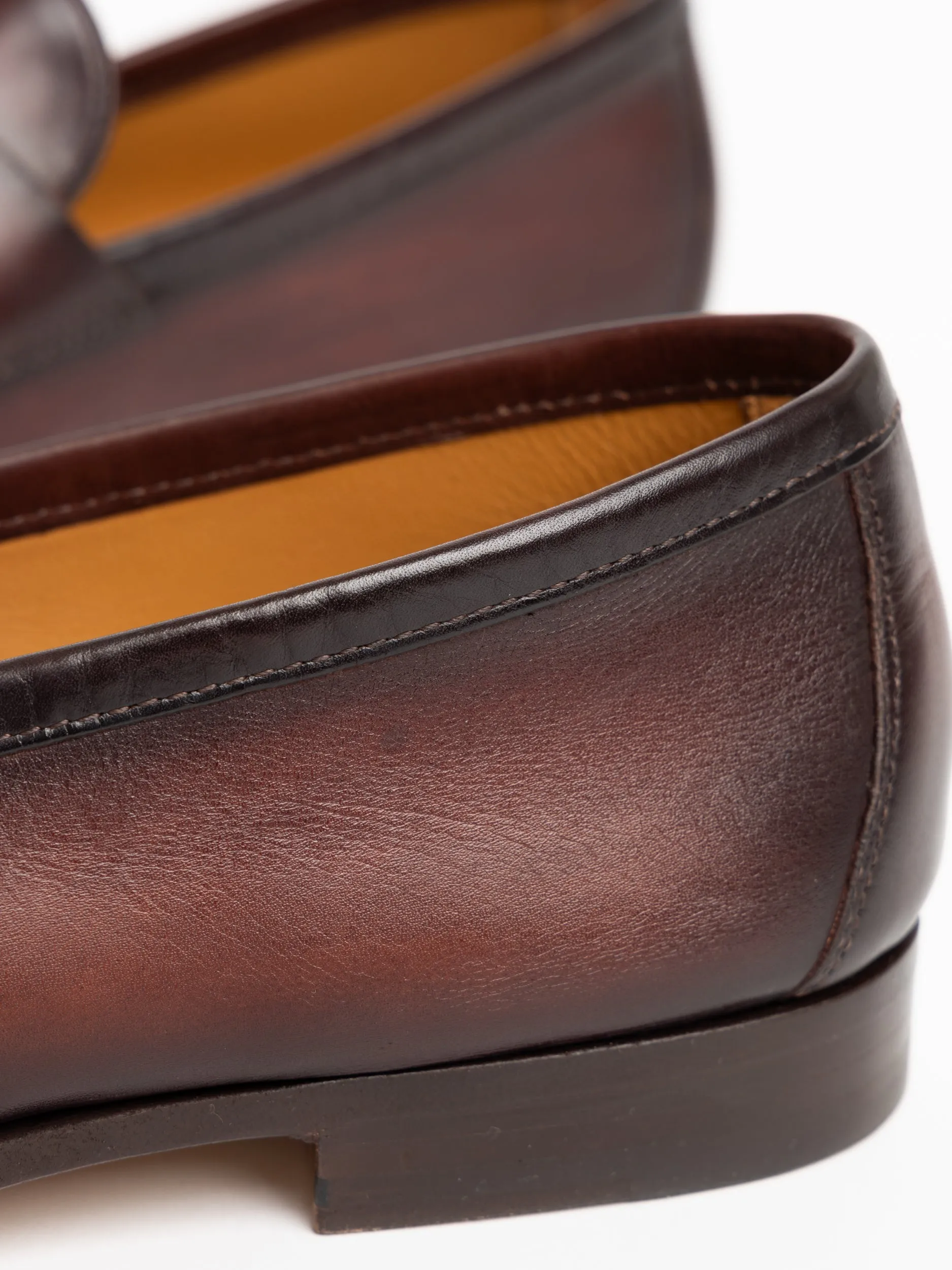 Mid-Brown Leather Maine Loafers