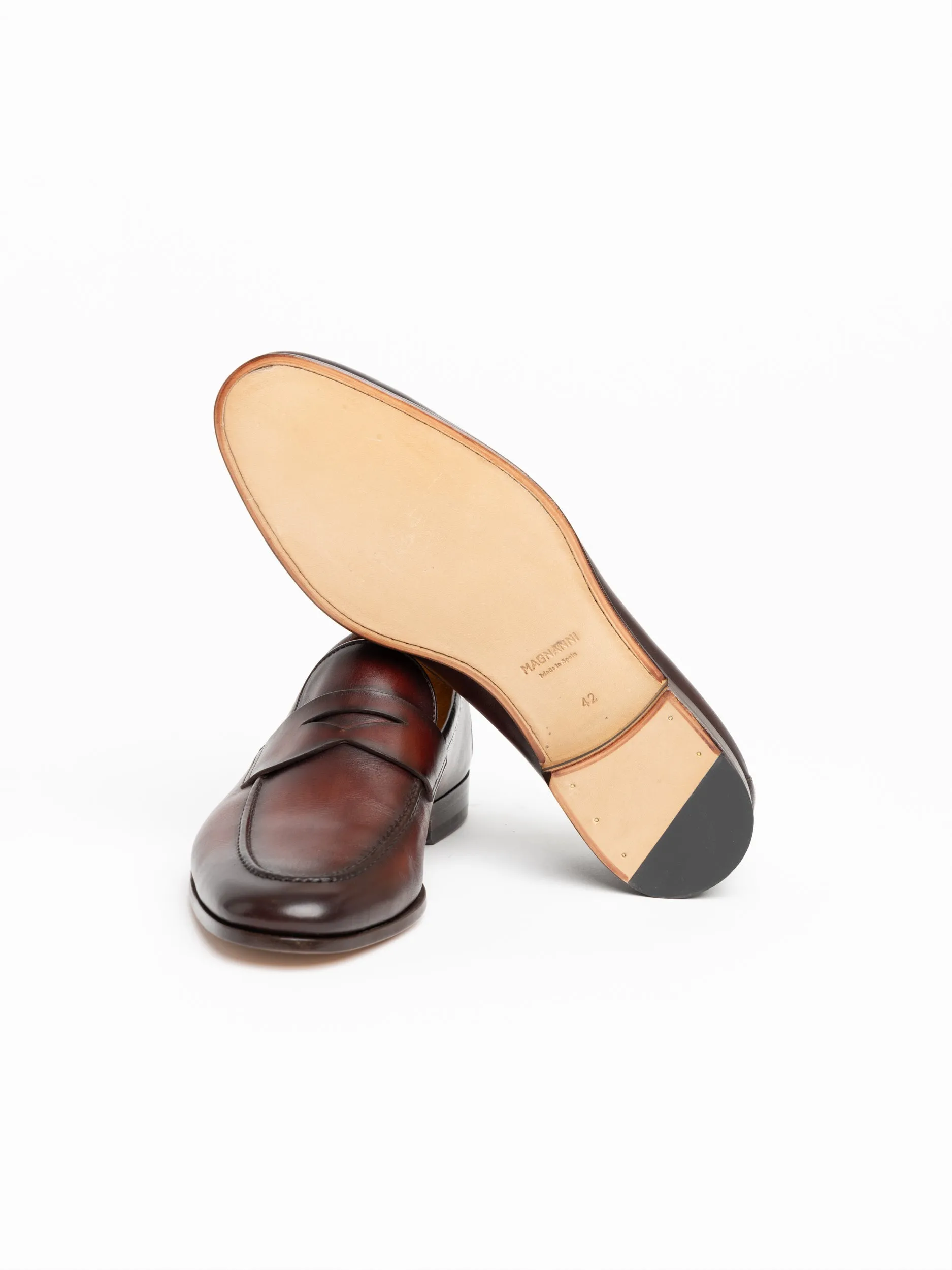 Mid-Brown Leather Maine Loafers