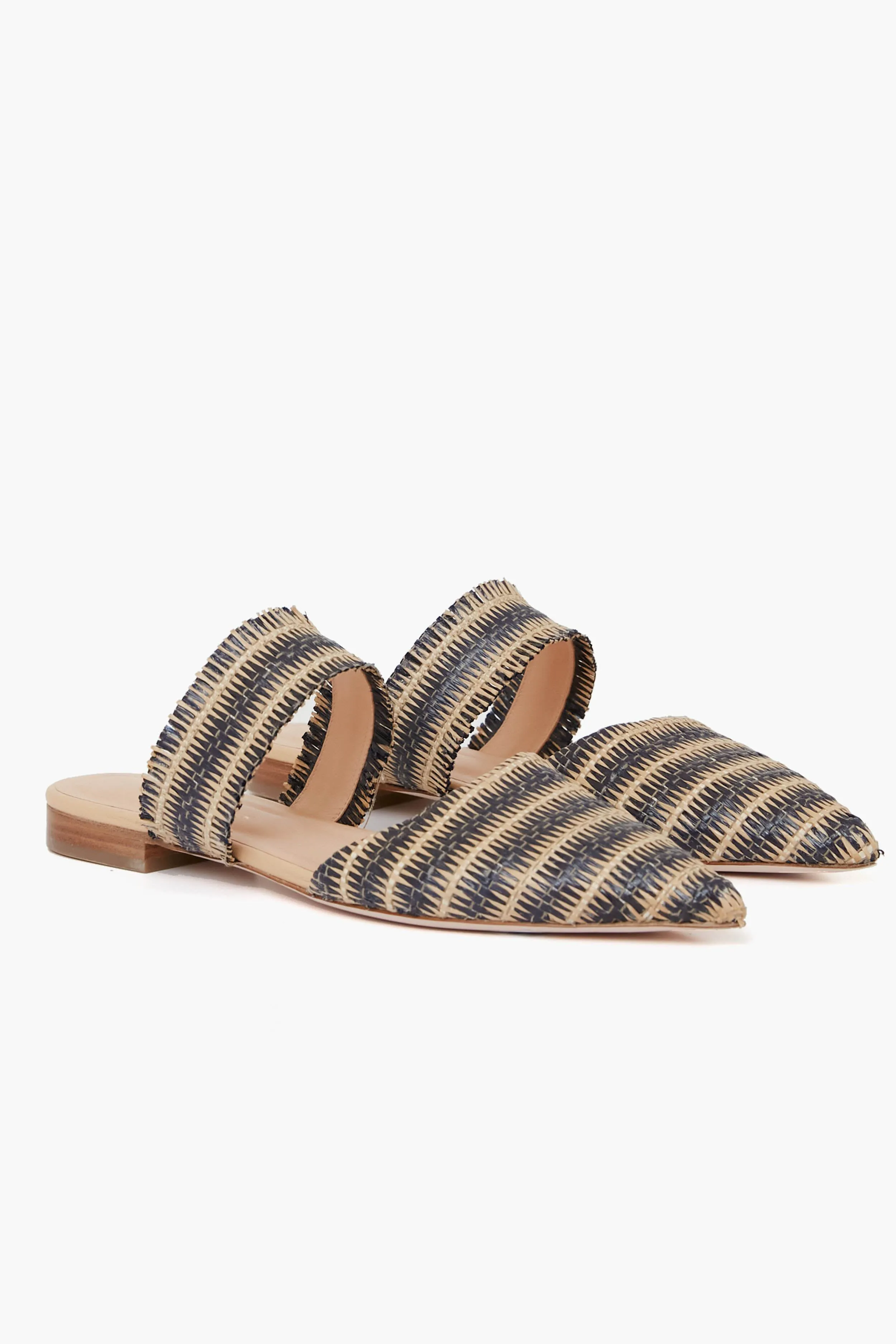 Midnight Raffia Cara Mules