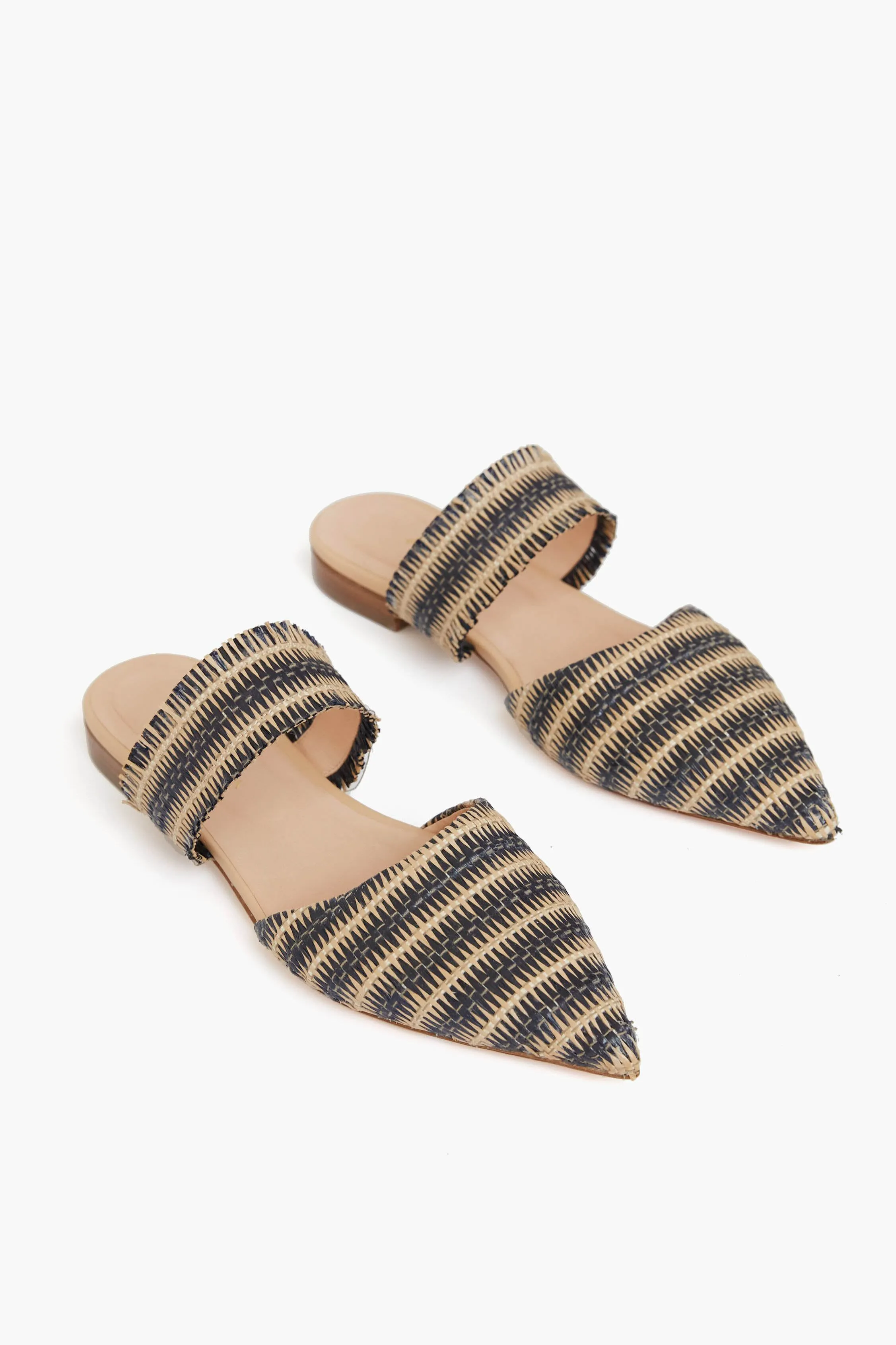 Midnight Raffia Cara Mules