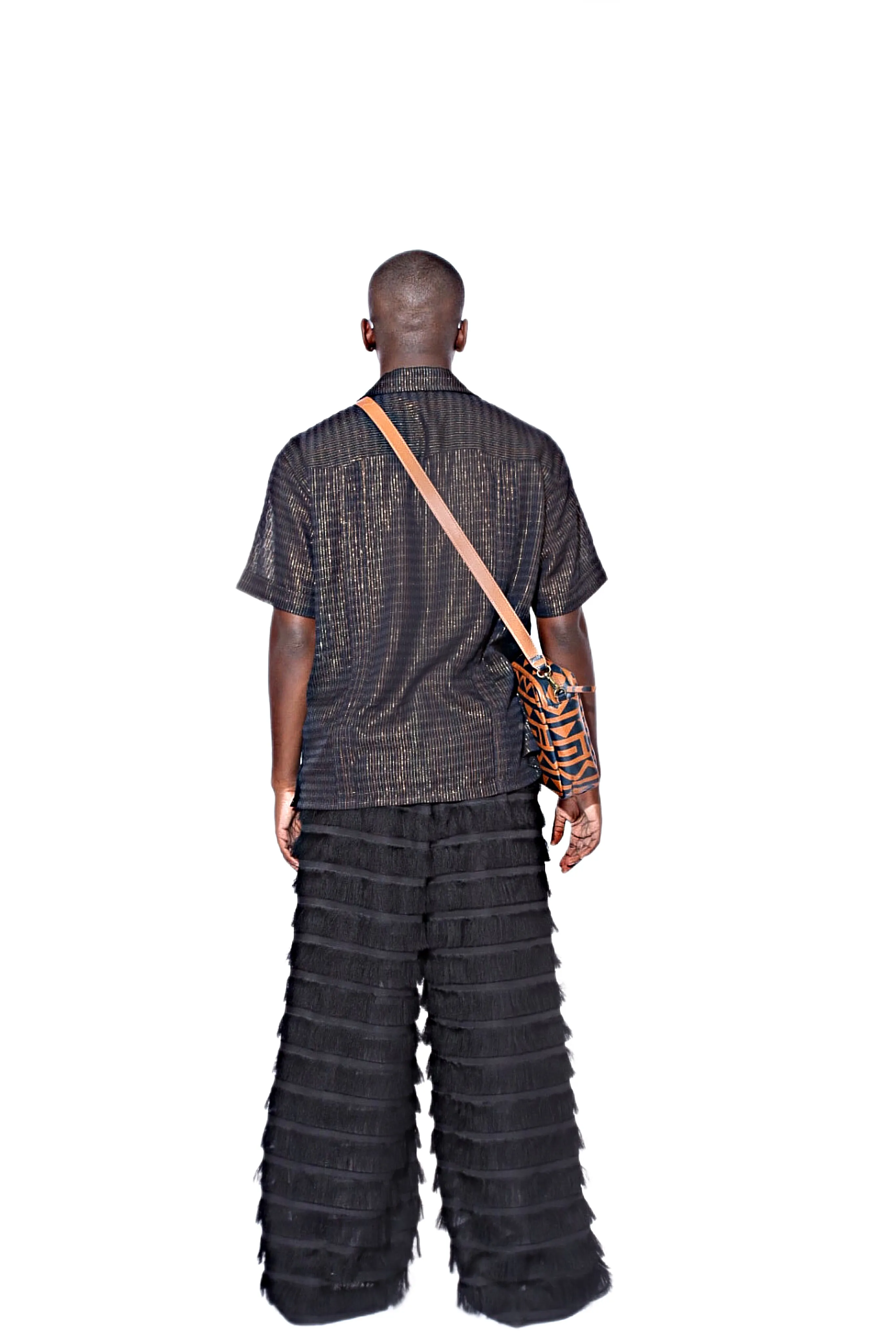 Moruf Fringed Organza Wide-Leg Pants