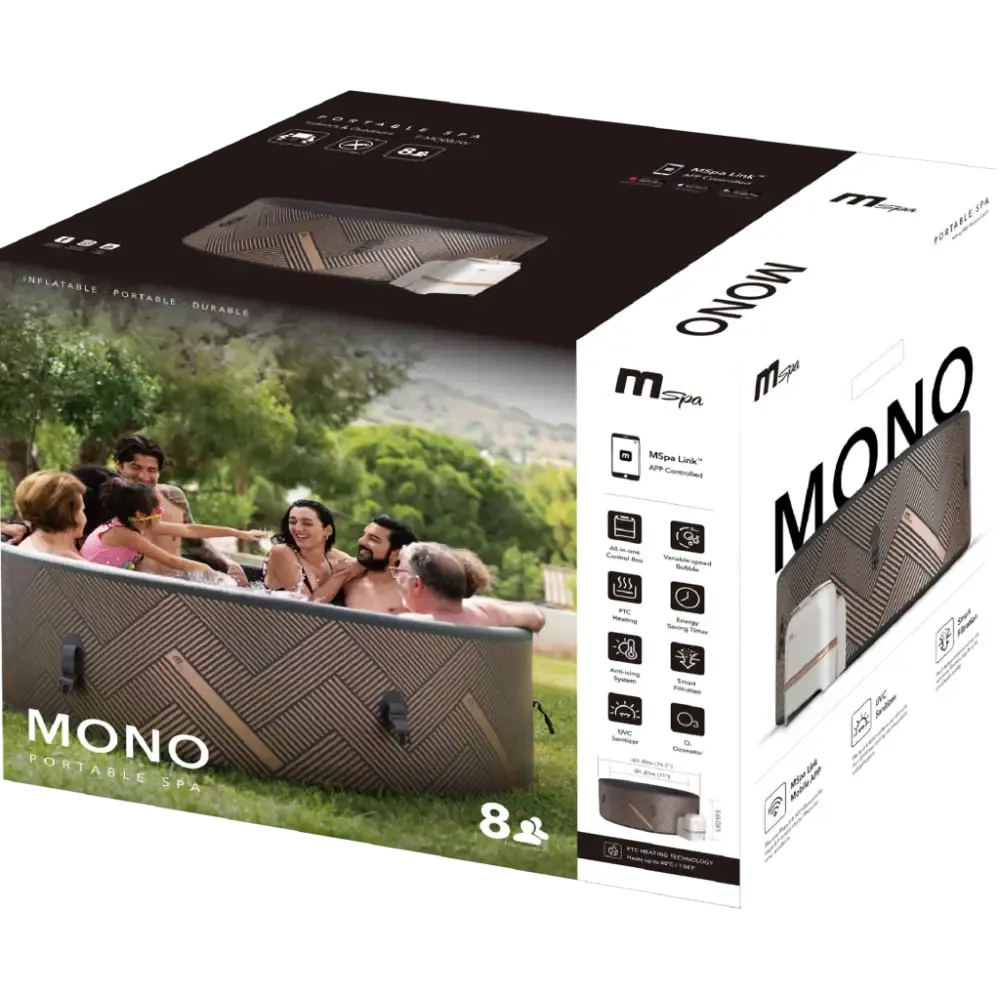 MSPA FRAME Mono Round 6 Person Inflatable Hot Tub Spa