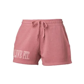 Offset Sweat Shorts - Dusty Rose