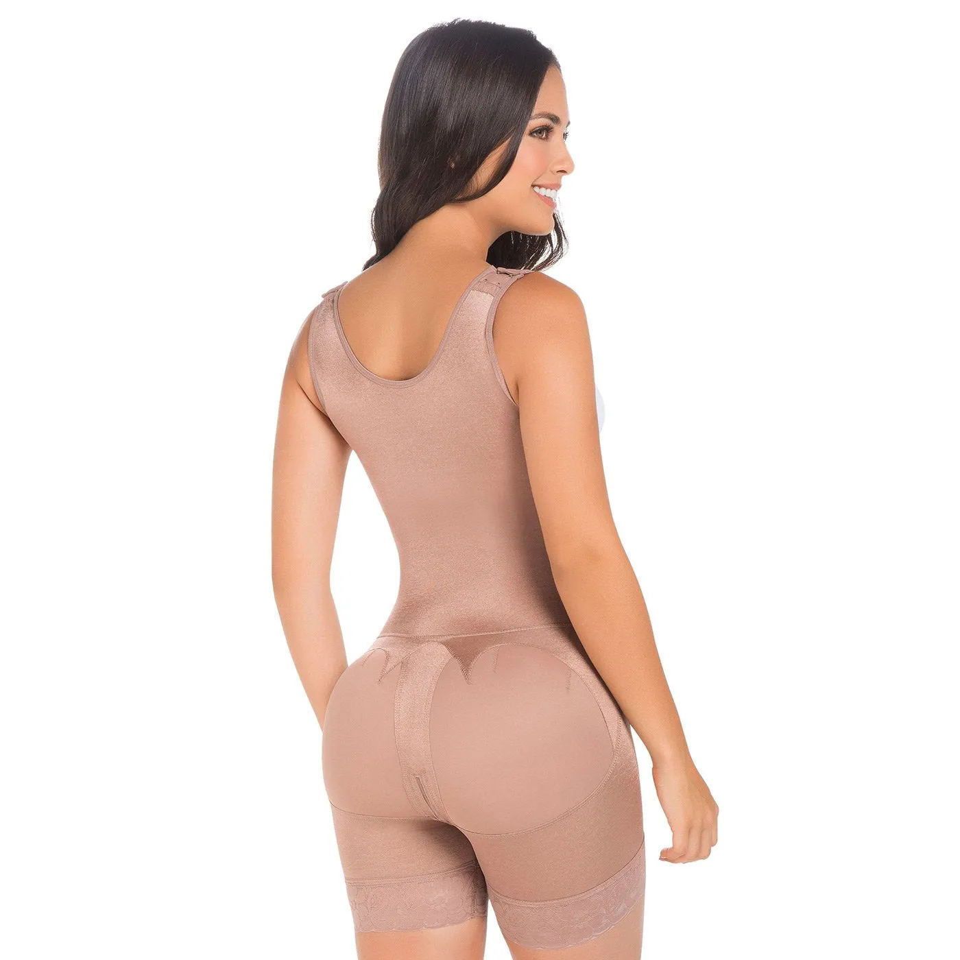 Postpartum C-Section Open bust, Zippered crotch, Low compression Fajas MariaE FU111