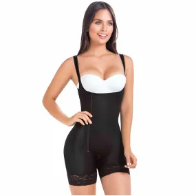 Postpartum C-Section Open bust, Zippered crotch, Low compression Fajas MariaE FU111