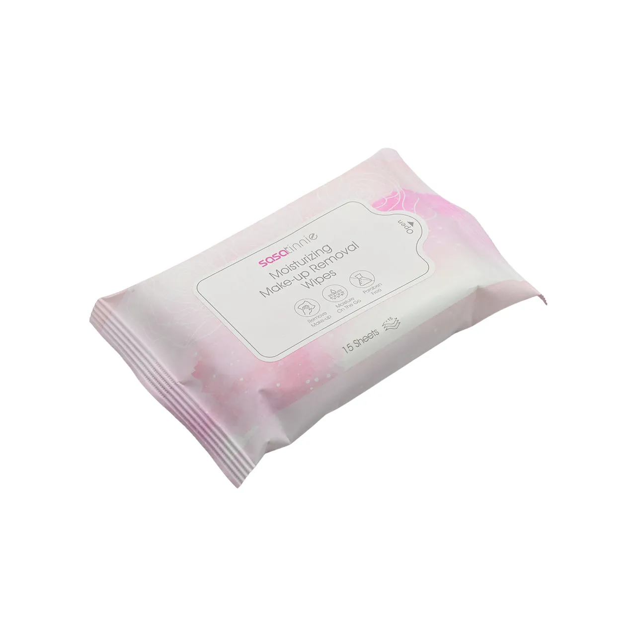 Sasatinnie Moisturizing Make-up Removal Wipes Pink 15pcs